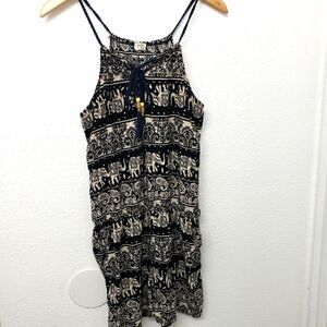 Vivian Boho Hippy Elephant Romper Size S